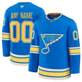 Men's St. Louis Blues Custom Blue 2024-25 Alternate Stitched Hockey Premium Jersey