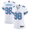 Women's Tennessee Titans #98 Jeffery Simmons Nike White Game Jersey