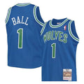 Youth Minnesota Timberwolves #1 LaMelo Ball 2026 Blue Throwback Swingman Jersey