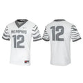 Men's Montana Grizzlies #12 White Gray Stitched Football Game Jersey