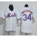 Mets #34 Noah Syndergaard White(Blue Strip) Women's Home Stitched MLB Jersey