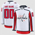 Men's Washington Capitals Custom White 2024-25 Away Stitched Hockey Premium Jersey