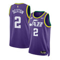 Men's Utah Jazz #2 Collin Sexton Purple 2023 Classic Edition Stitched Basketball Jersey