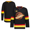 Men's Vancouver Canucks Blank 50th Anniversary Black Stitched Jersey