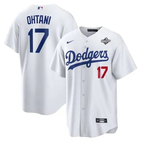 Men's Los Angeles Dodgers #17 Shohei Ohtani
White 2025 World Series Home Limited Jersey