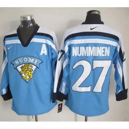 Jets #27 Teppo Numminen Light Blue
Throwback Stitched NHL Jersey
