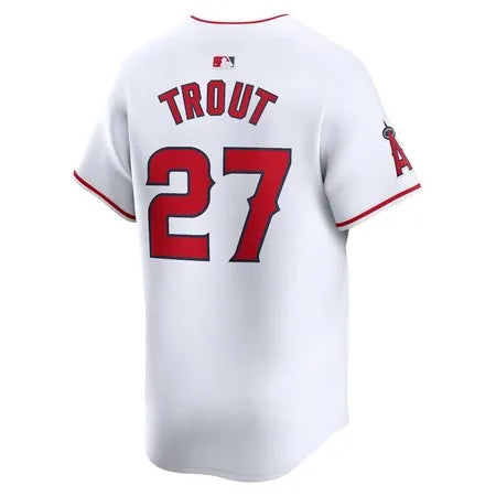 Men's Los Angeles Angels #27 Mike Trout
White Home Limited Player Jersey