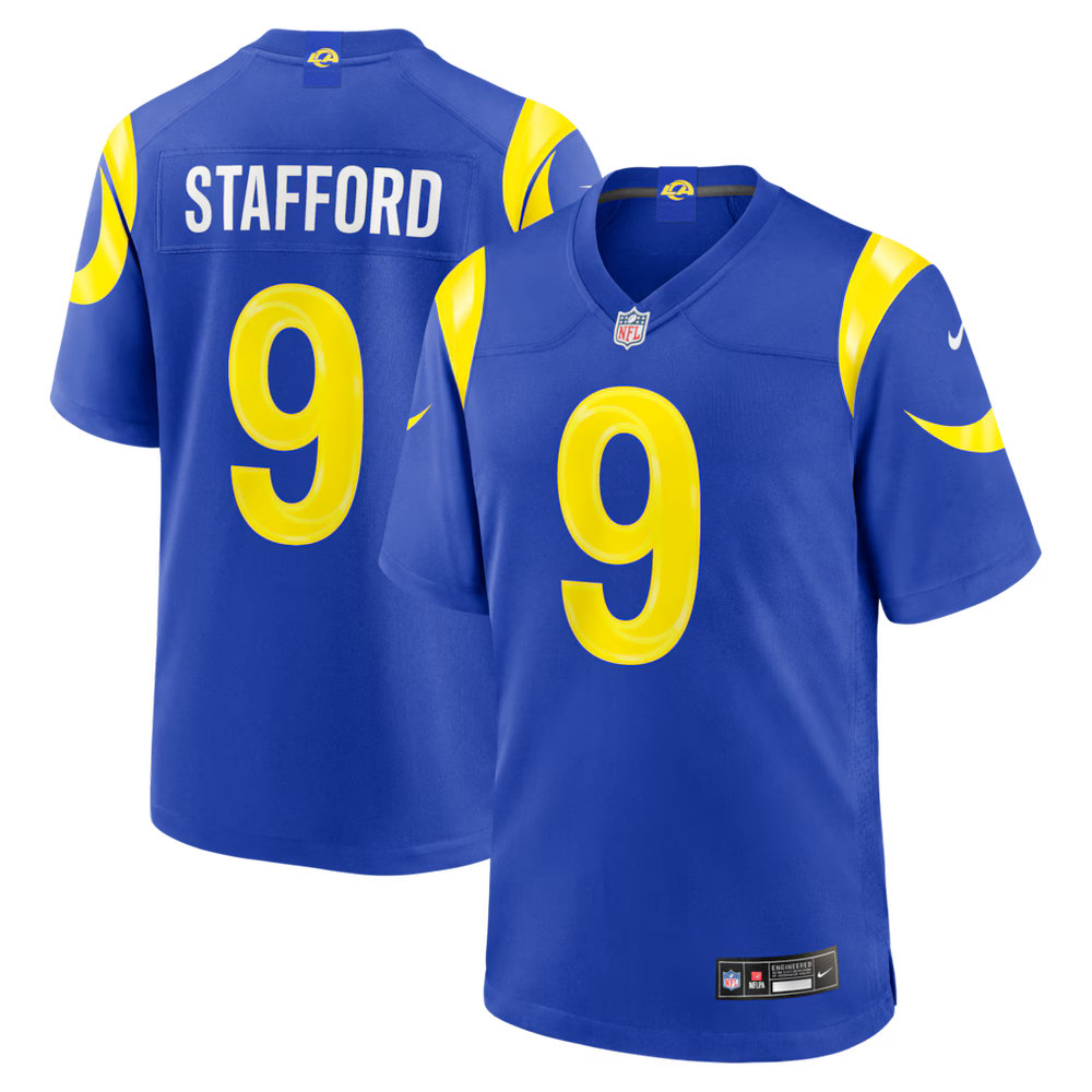 Men's Los Angeles Rams #9 Matthew Stafford Nike Royal Team Game Player Jersey