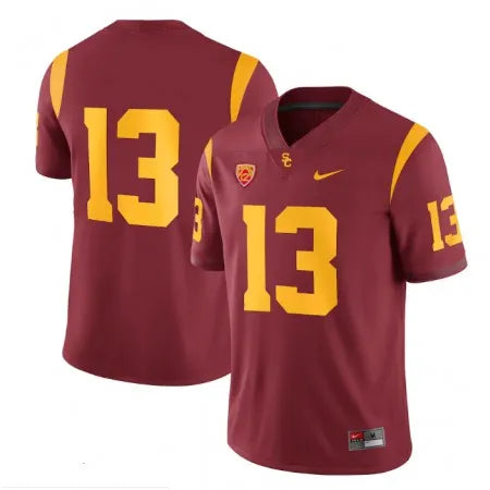 Men's USC Trojans #13 Caleb Williams Red Stitched Jersey 9Q30