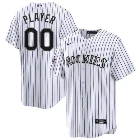 Men's Colorado Rockies White 2025 MLB All-Star Game Home Custom Replica Jersey