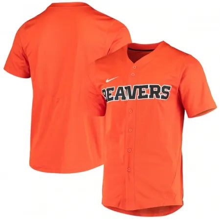 Youth Oregon State Beavers Orange Vapor Untouchable Elite Replica Full-Button Stitched Baseball Jersey D8Q0