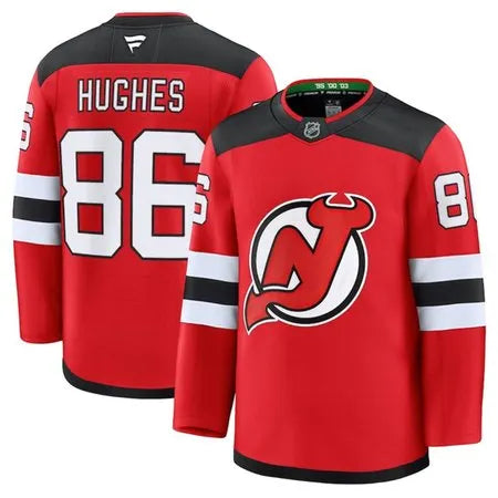 Men's New Jersey Devils #86
Jack Hughes Red 2024-25 Home Stitched Hockey Premium Jersey