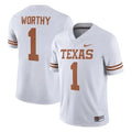 Men's Texas Longhorns #1 Xavier Worthy White Stitched Jersey