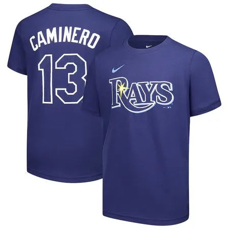 Men's Tampa Bay Rays #13 Junior Caminero
Navy Name & Number T-Shirt