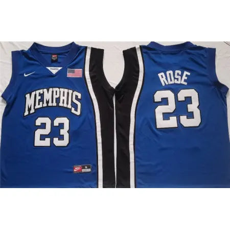 Men's Memphis Tigers #23 Derrick Rose Blue Stitched Jersey