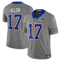 Men's Buffalo Bills #17 Josh Allen Nike Gray Nickel City Vapor F.U.S.E. Limited Jersey