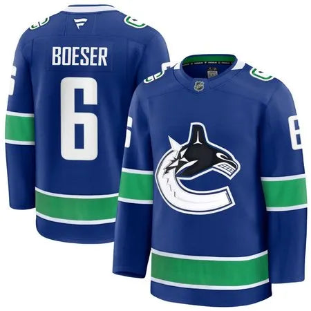 Men's Vancouver Canucks #6 Brock Boeser
Blue Home Premium Jersey