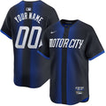Men's Detroit Tigers Black City Connect Limited Custom Jersey