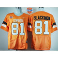 Cowboys #81 Justin Blackmon Orange Pro Combat 2014 Cotton Bowl Patch Stitched NCAA Jersey