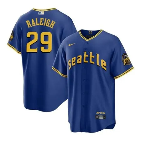 Men's Seattle Mariners #29 Cal Raleigh
Blue Home Replica Jersey