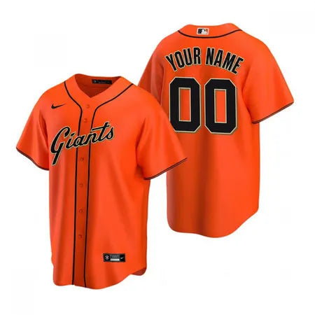 Men's San Francisco Giants Orange Cool Base Stitched Custom Jersey