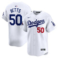 Men's Los Angeles Dodgers #50 Mookie Betts
White 2024 World Series Champions Home Limited Player Jersey