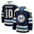 Men's Columbus Blue Jackets #10 Dmitri Voronkov Navy 2024-25 Alternate Stitched Hockey Premium Jersey