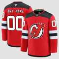 Men's New Jersey Devils Custom Red 2024-25 Home Stitched Hockey Premium Jersey