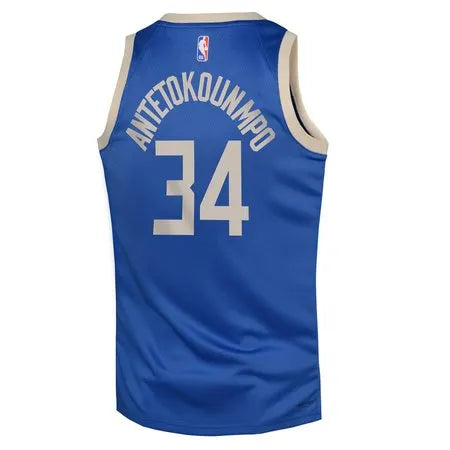 Youth Milwaukee Bucks Giannis Antetokounmpo
Royal 2024/25 Swingman Player Jersey - City Edition