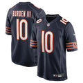 Men's Chicago Bears #10 Luther Burden III Nike Navy Team Game Jersey