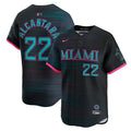 Men's Miami Marlins #22 Sandy Alcantara
Black 2025 City Connect Limited Jersey