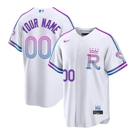Men's Kansas City Royals White 2026 City Connect Stitched Custom Jersey